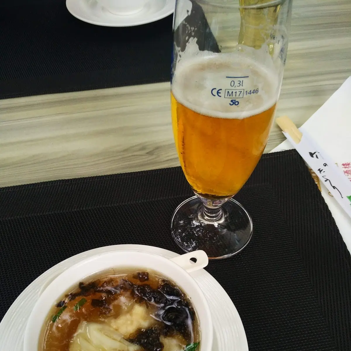 Wonton Soup and Beer