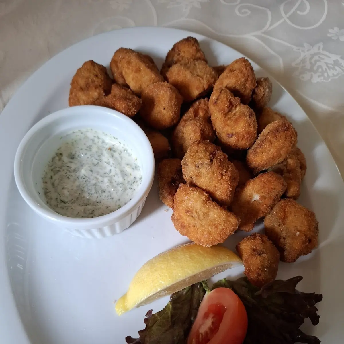 Gebackene Steinpilze, Gasthaus Binder Orth an der Donau