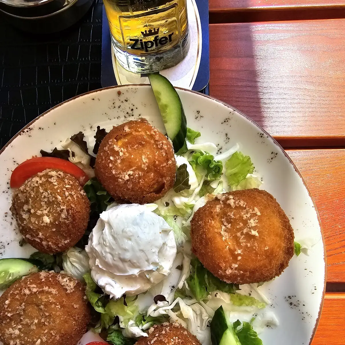 Fritteuse Champignons Mit Tatziki