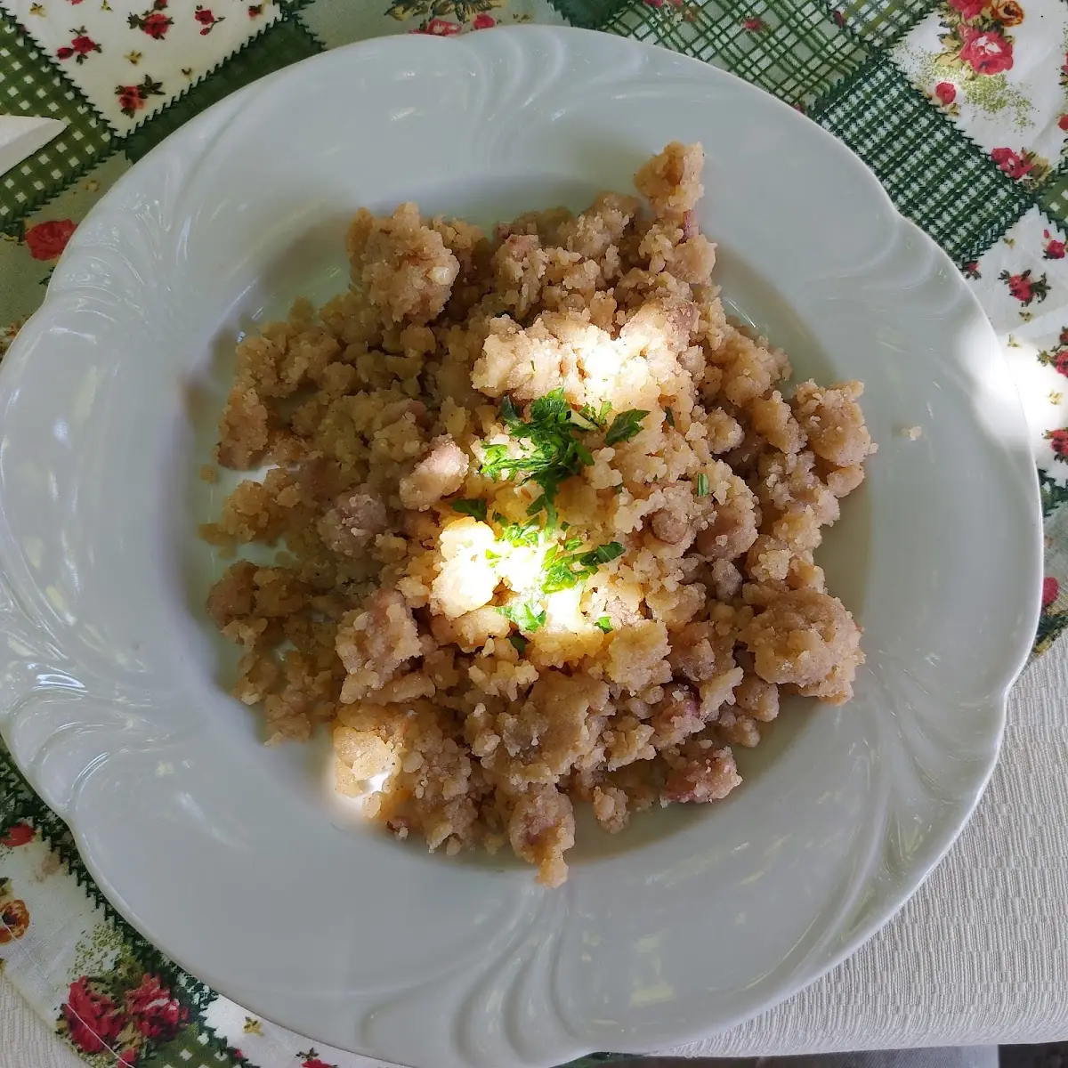 Bohnensterzmenü