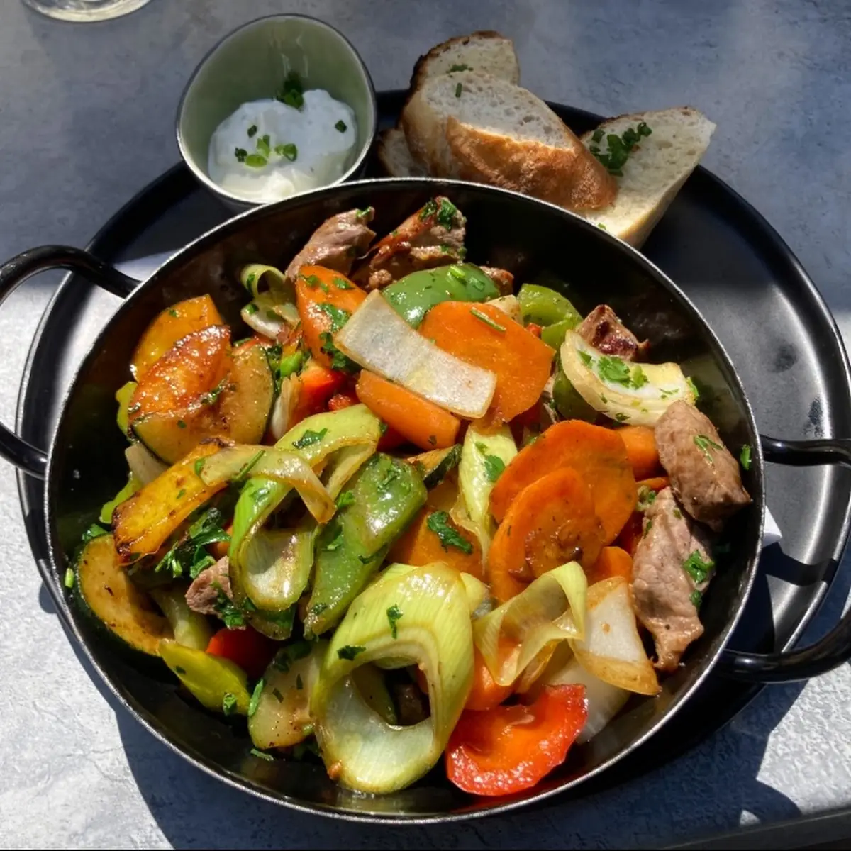 Gemüsepfanne Mit Rindfleisch
