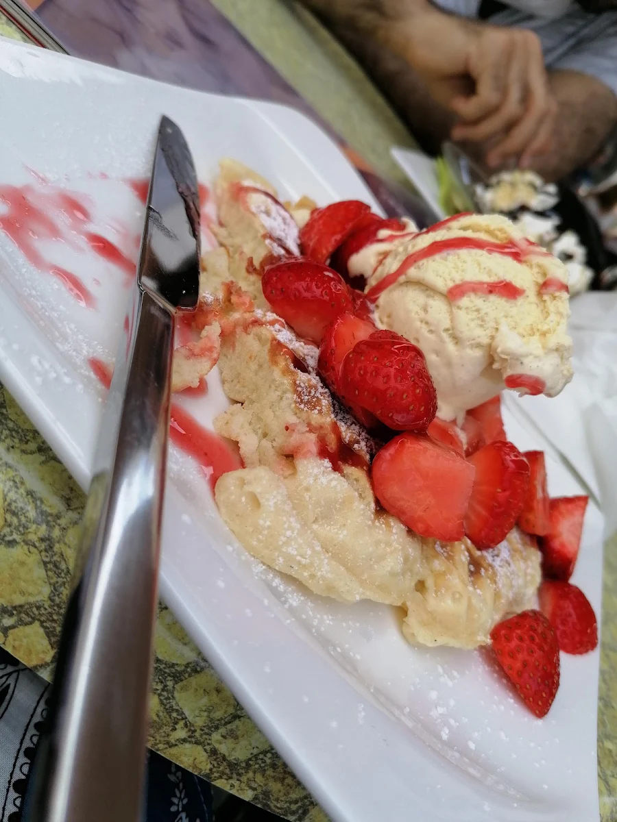 Waffel Erdbeer