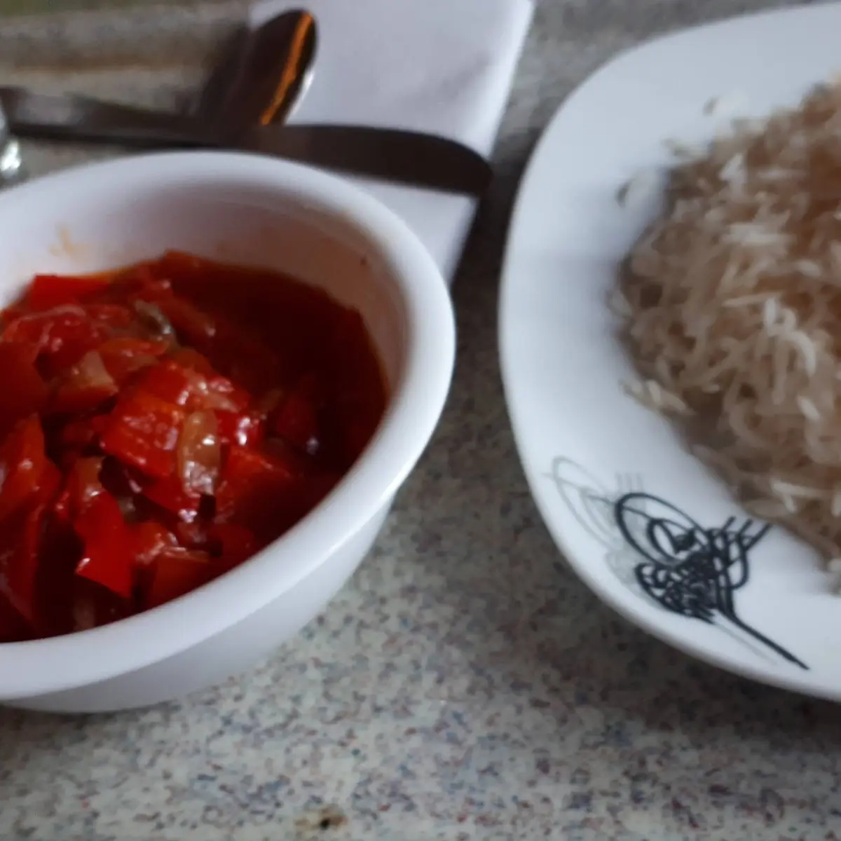 Rindfleisch Paprika Reis