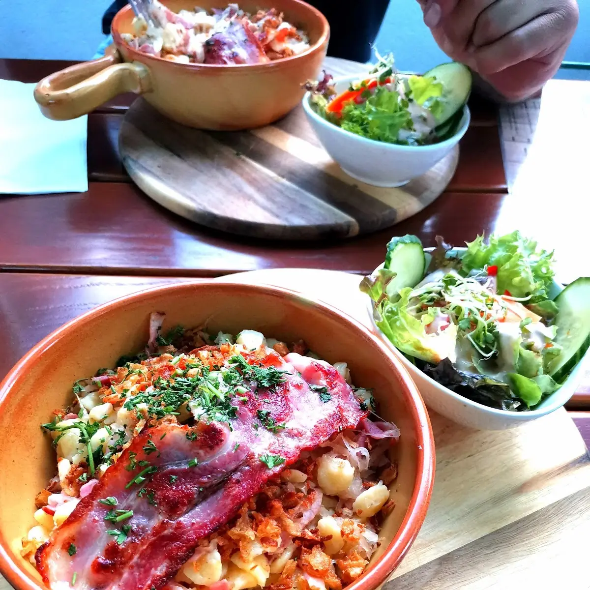 Krautknöpfle Mit Speck Und Salat