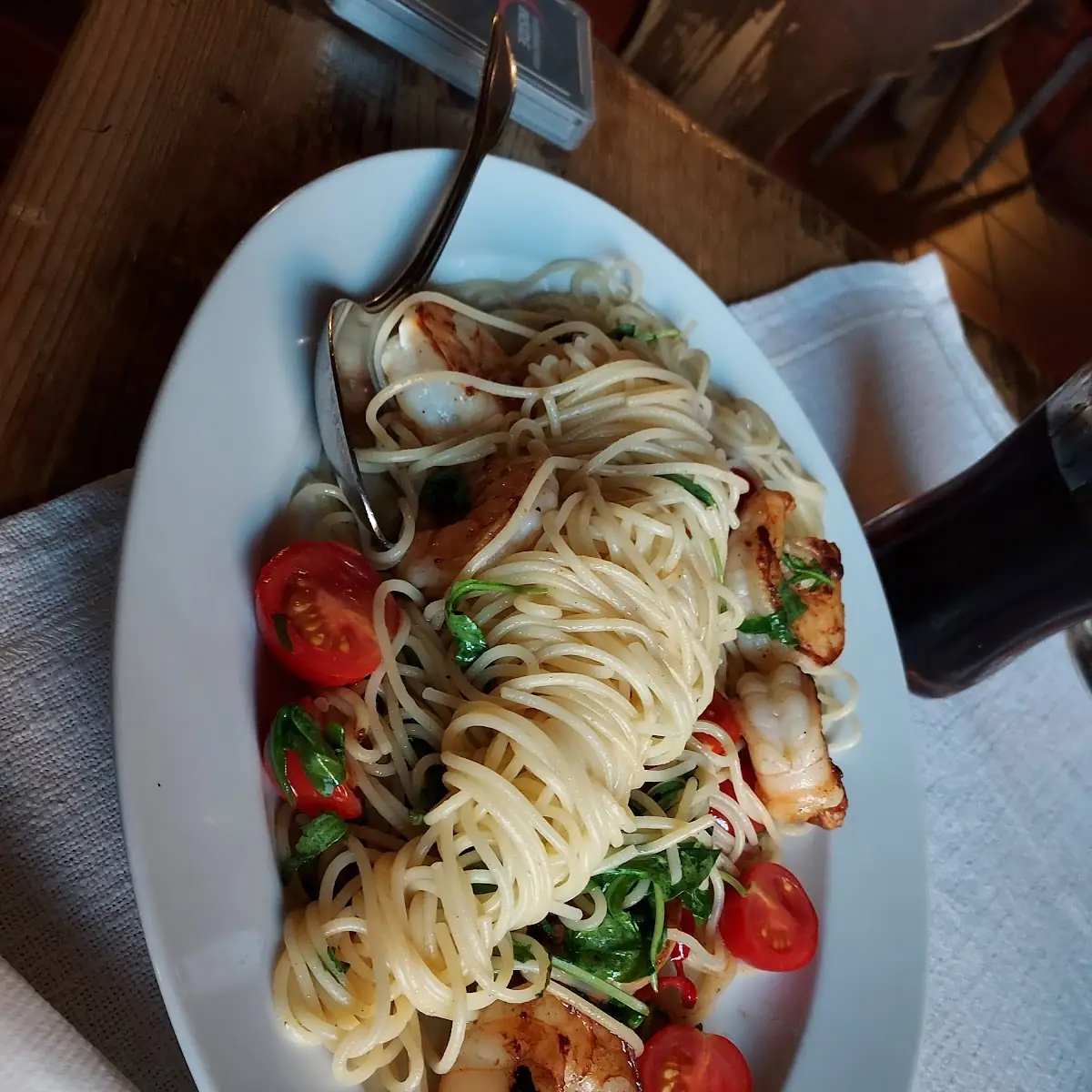 Spagetti Mit Garnelen