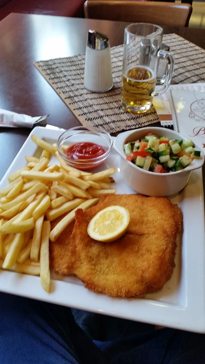 Schnitzel with Fries and Salad