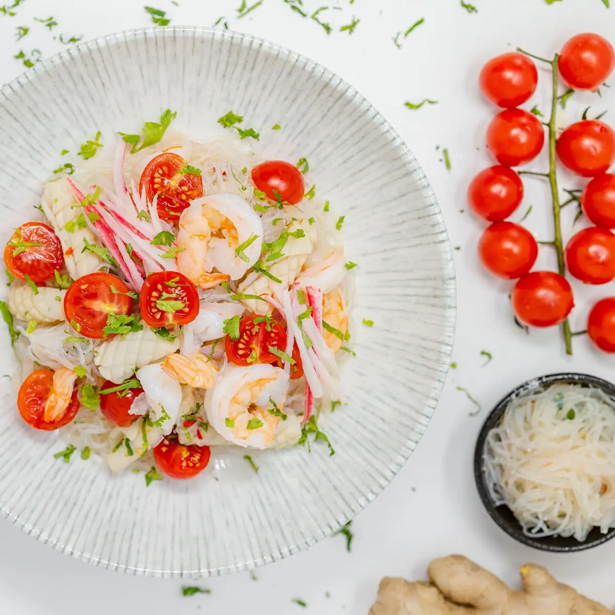 Glasnudelsalat Mit Meeresfrüchten