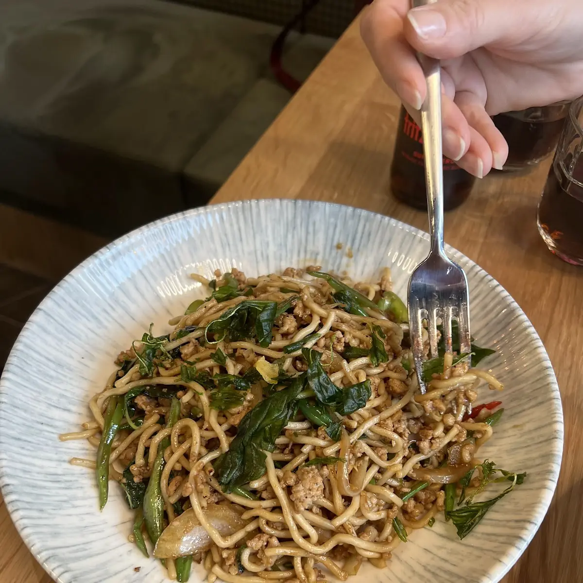 Krapao Nudeln Oder Reis Scharf