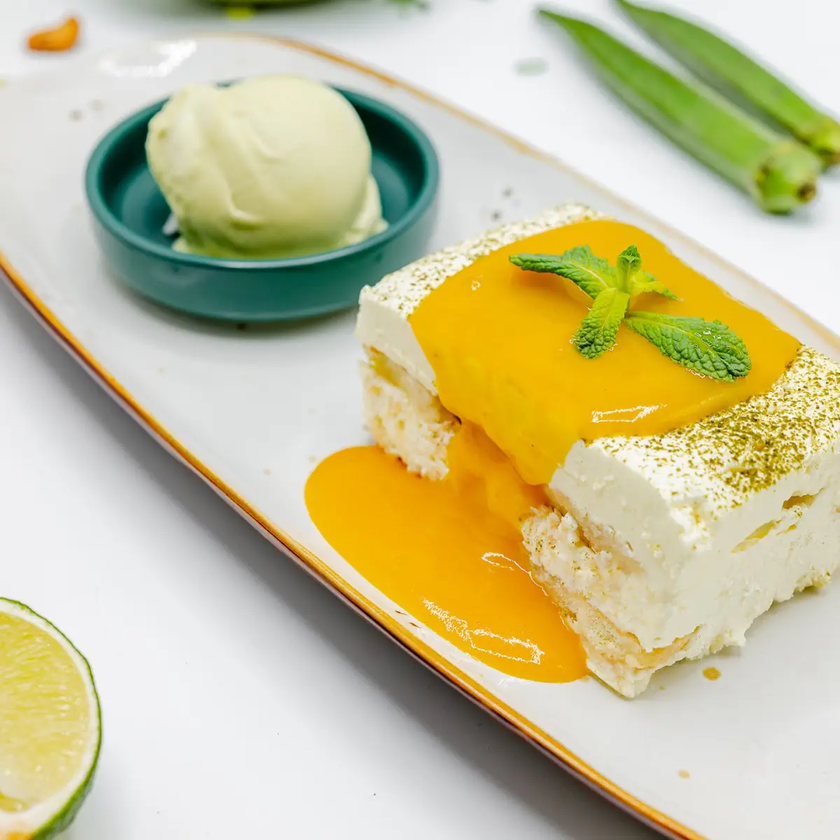 Mango Tiramisu Mit Matcha Eis