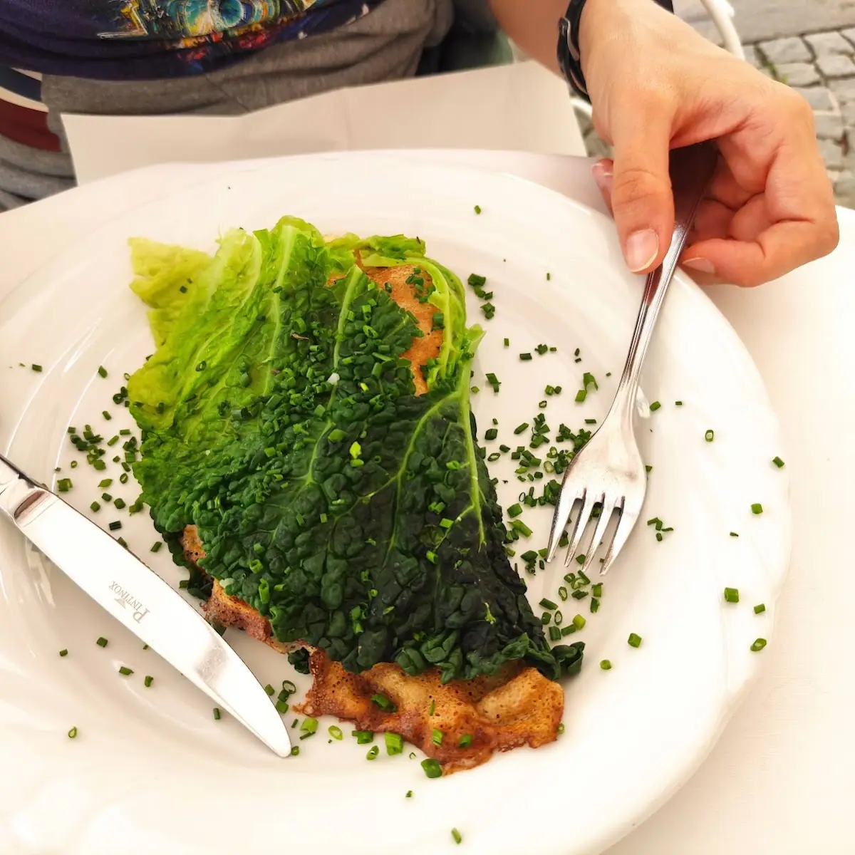 Pancake with Savoy Cabbage