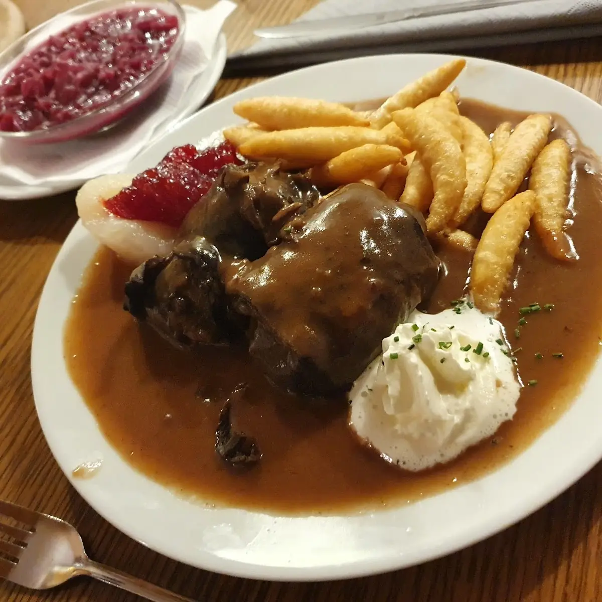 Hirschroulade Mit Schupfnudeln