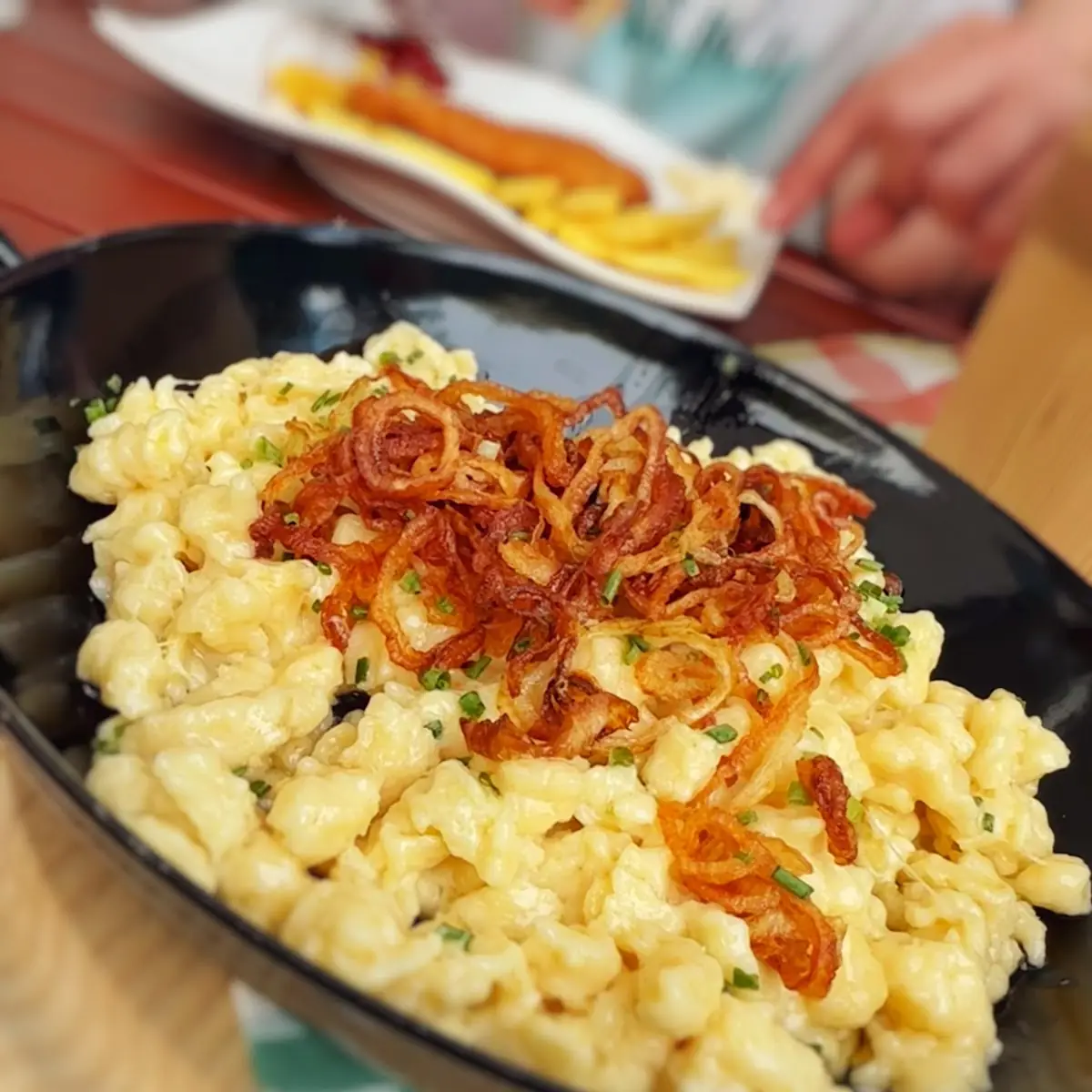 Käsespätzle Mit Röstzwiebeln