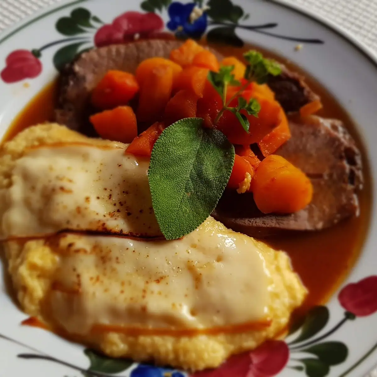 Geräucherter Polenta
