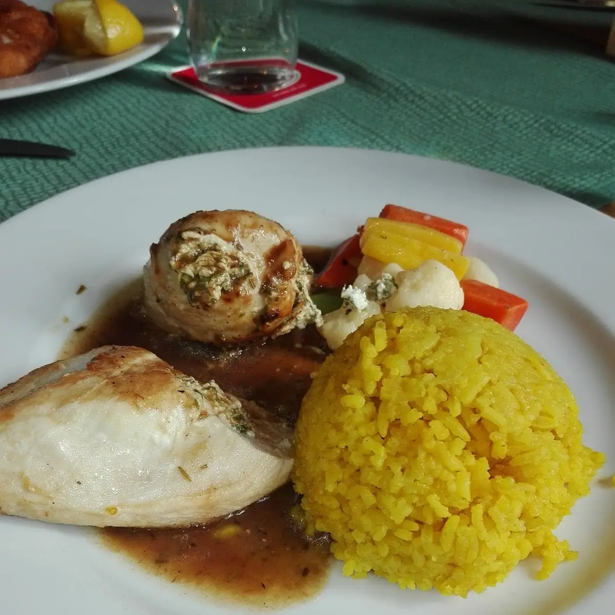 Hühnerfleisch Mit Curryreis