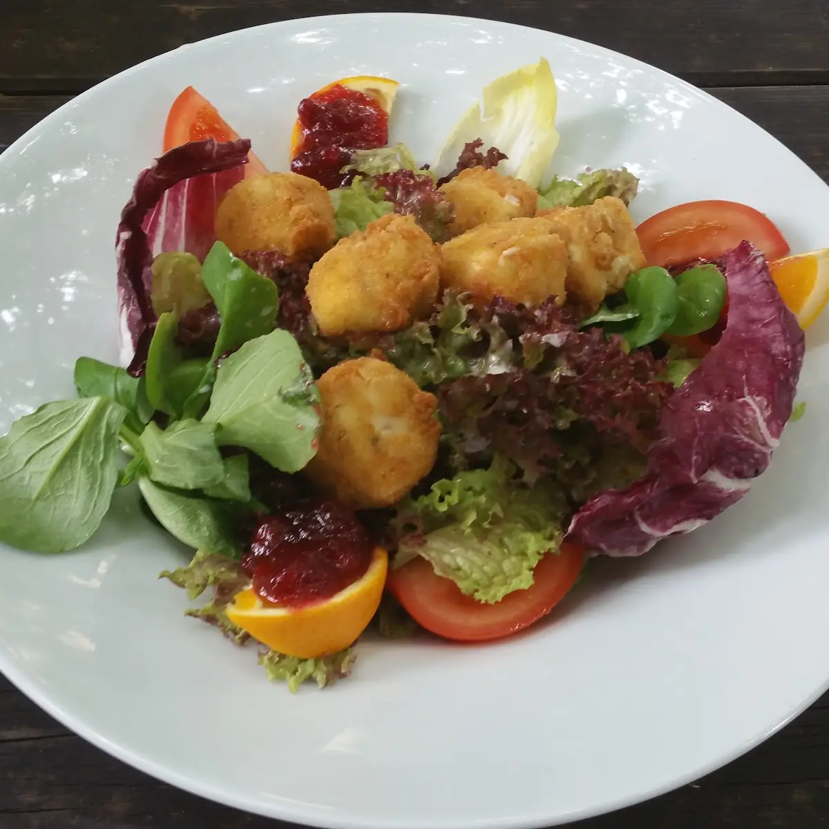 Salat Mit Gebackenem Schafskäse