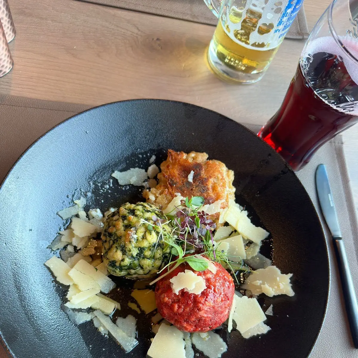 Knödelvariation Mit Parmesan