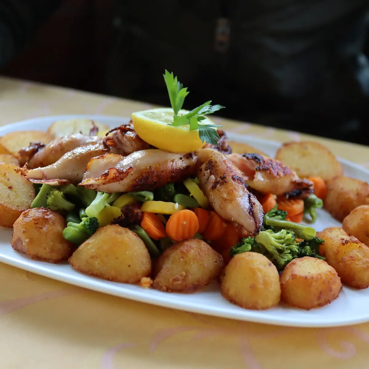 Warme Salatplatte