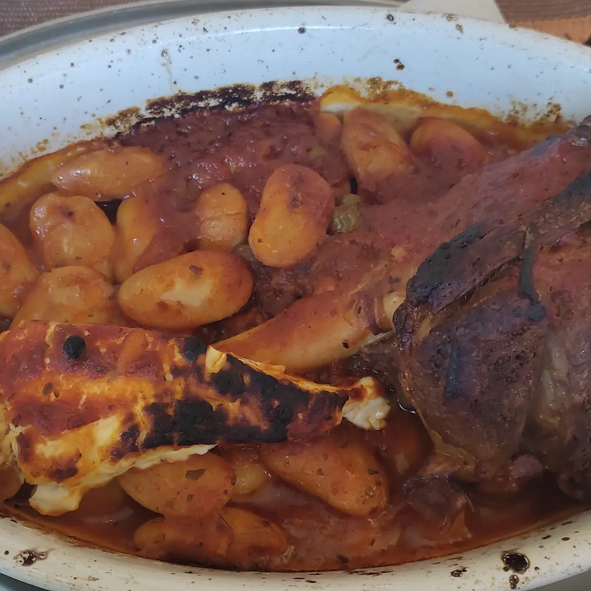 Lammkeule Mit Bohnen