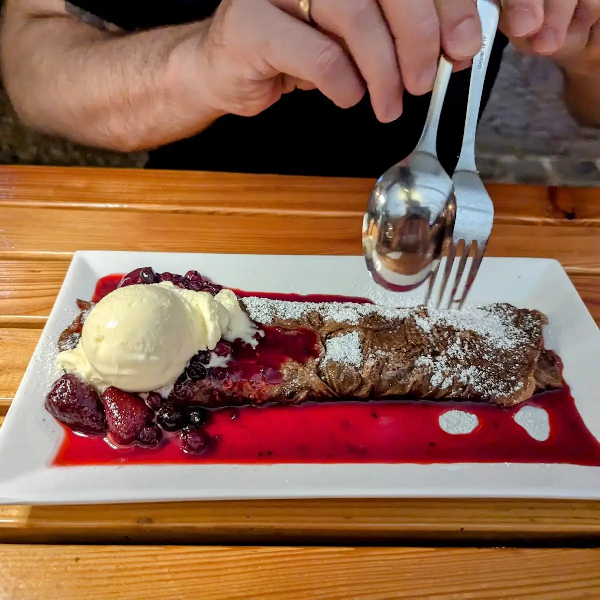 Palatschinke Mit Marone Und Marzipan