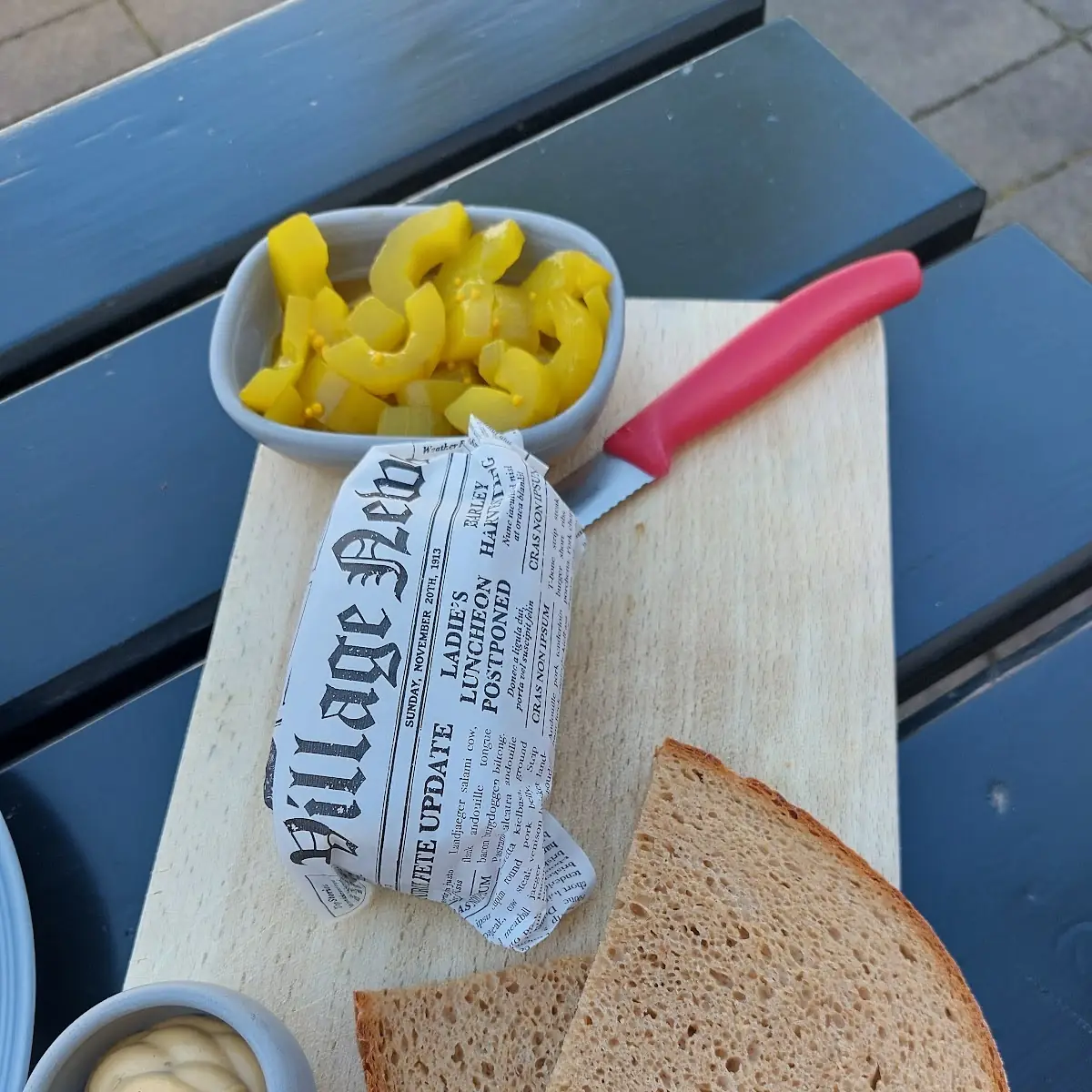 Leberkase Mit Gurkensalat