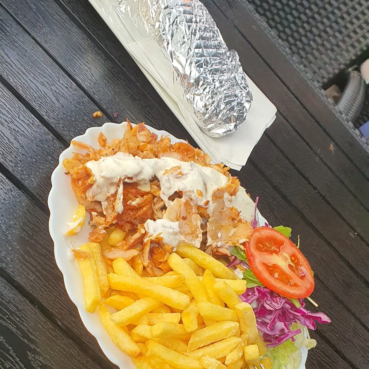Kebab Box Mit Pommes