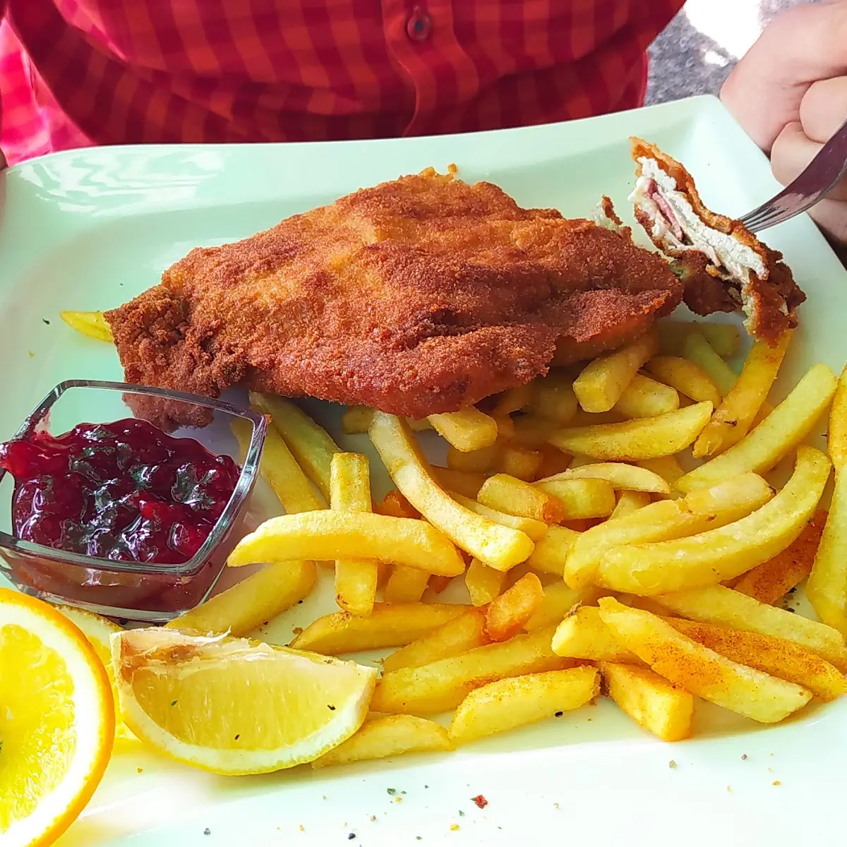 Cordon Bleu Vom Schwein, Restaurant Pizzeria Zum Achtal Wirt