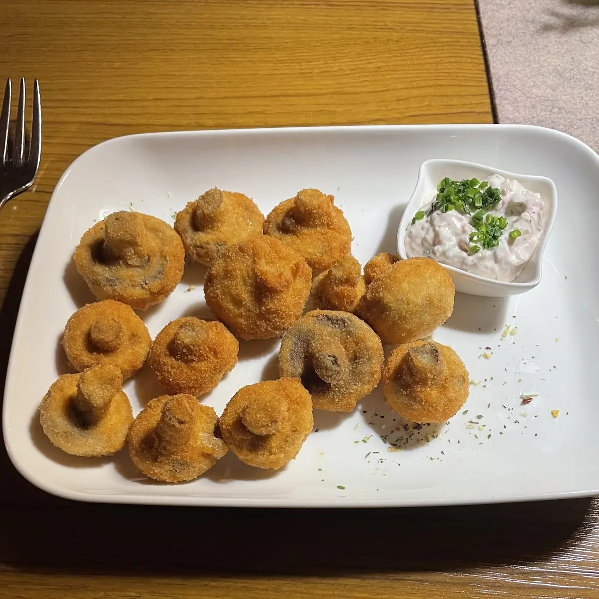 Gebackene Champignons