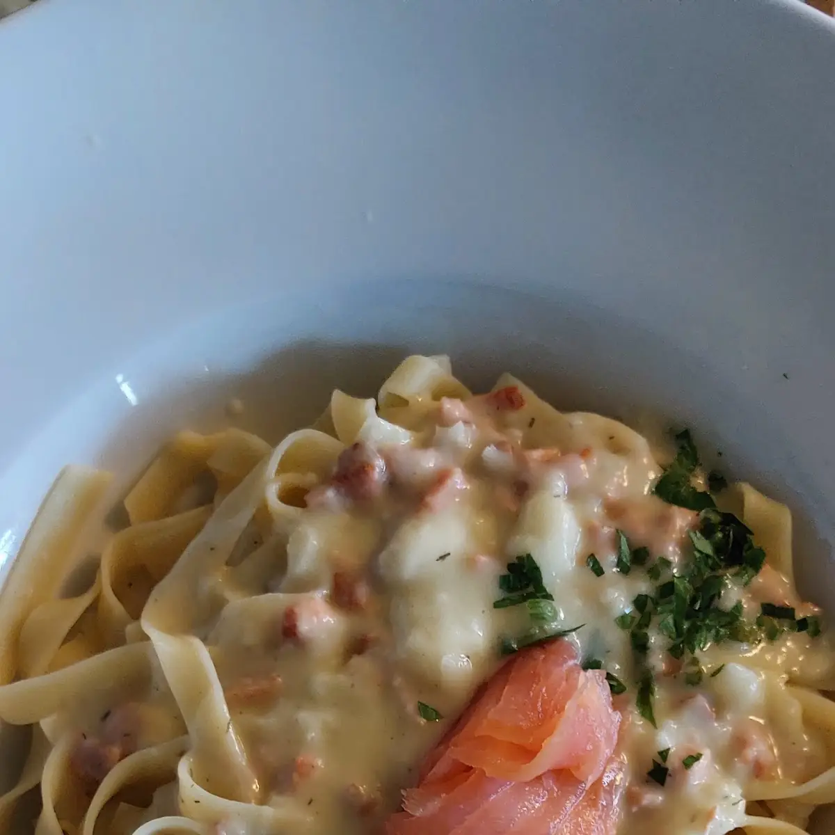 Schinkennudeln Mit Lachs
