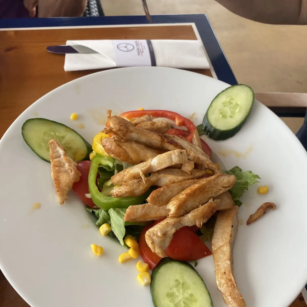Fried Chicken over Salad