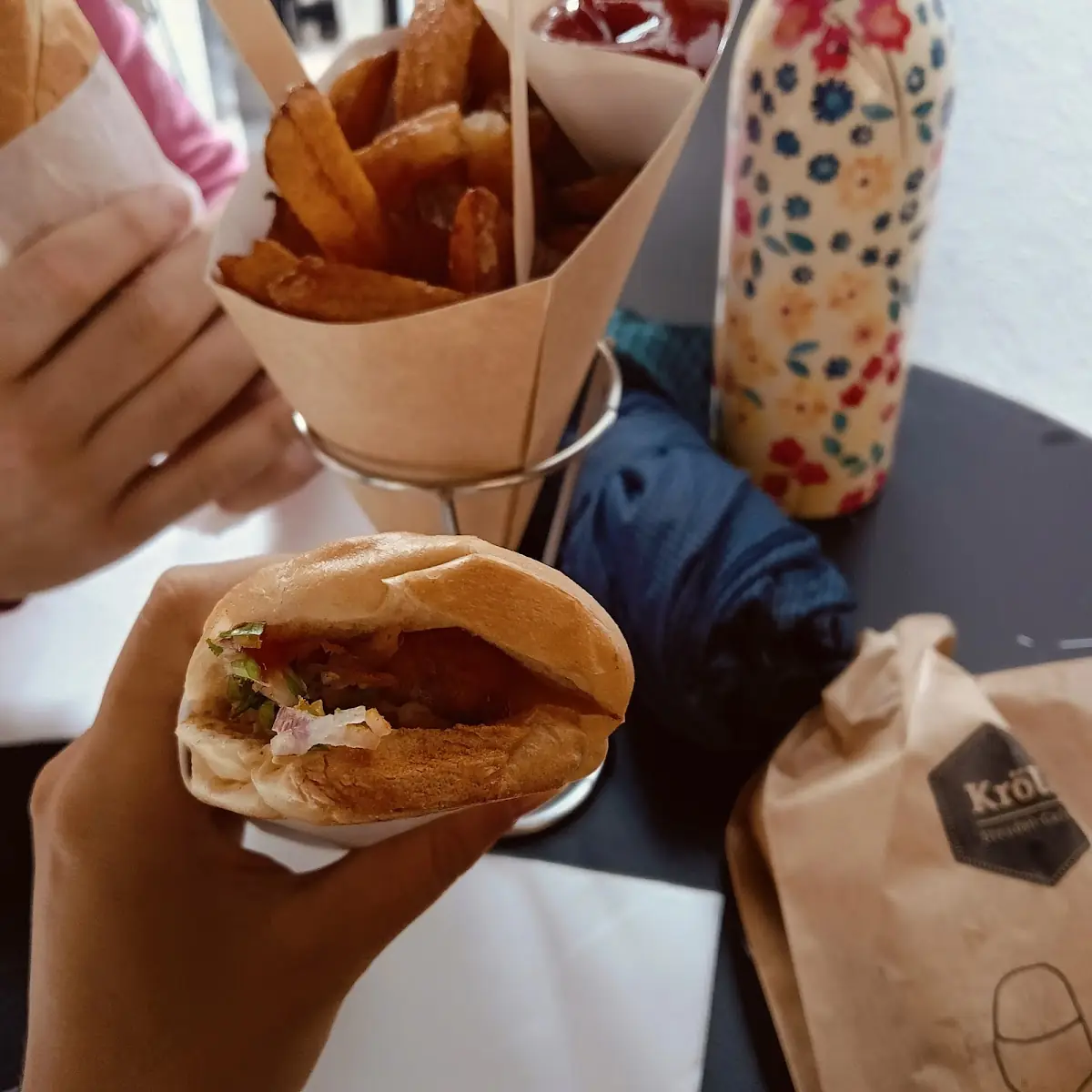 Vegan Hot Dog and Fries