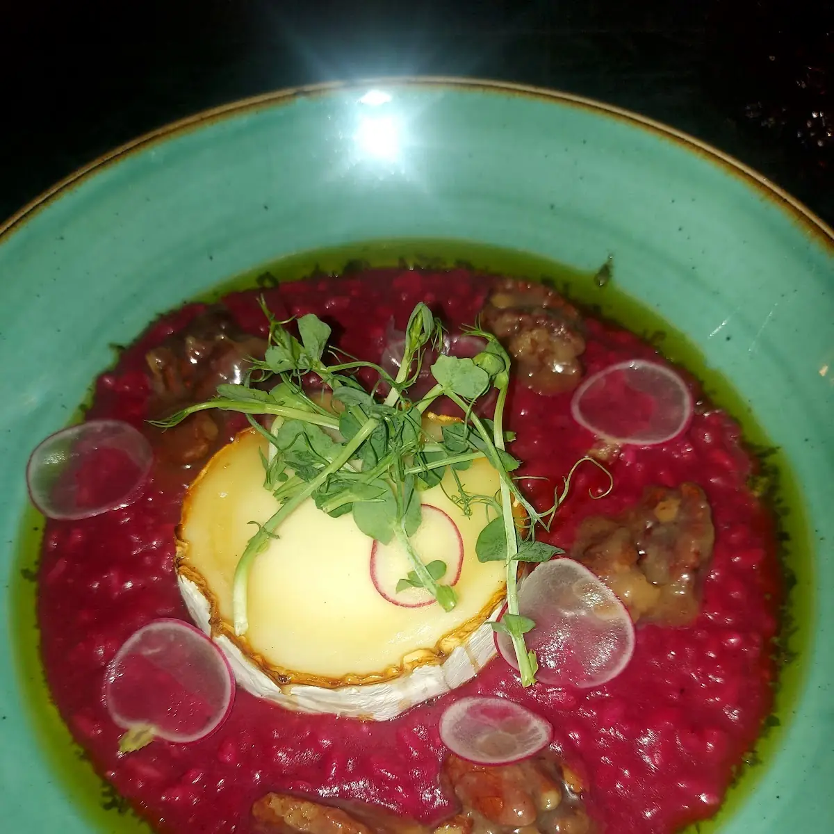 Risotto Rote Beete Ziegenkäse Pekannuss