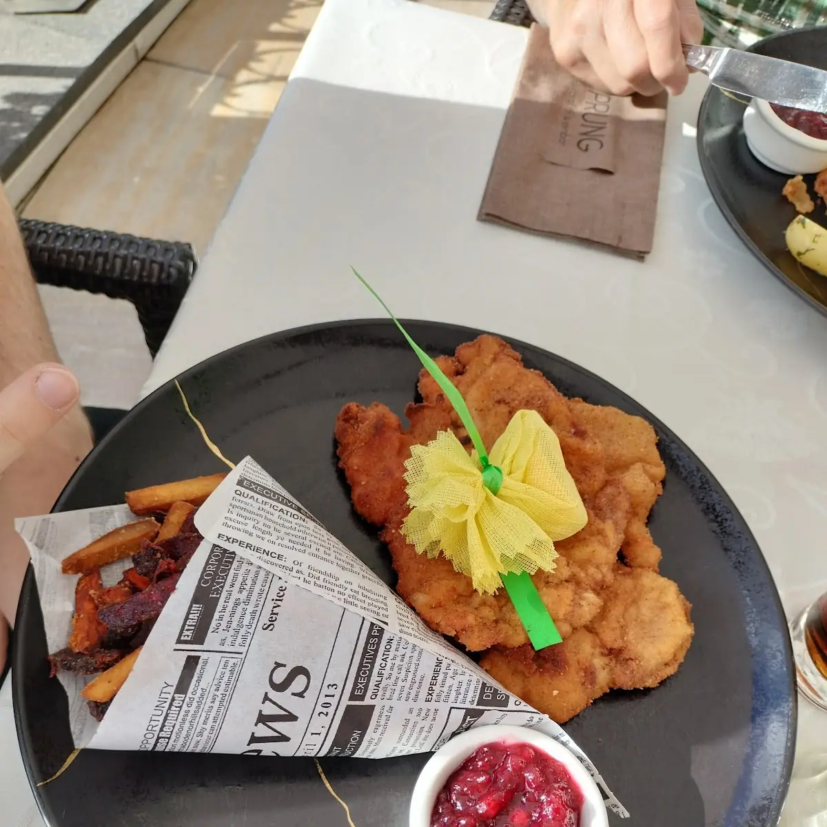 Schnitzel Met Groente Friet