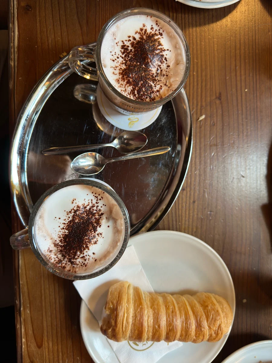 Cappuccino Coffee and Croissants