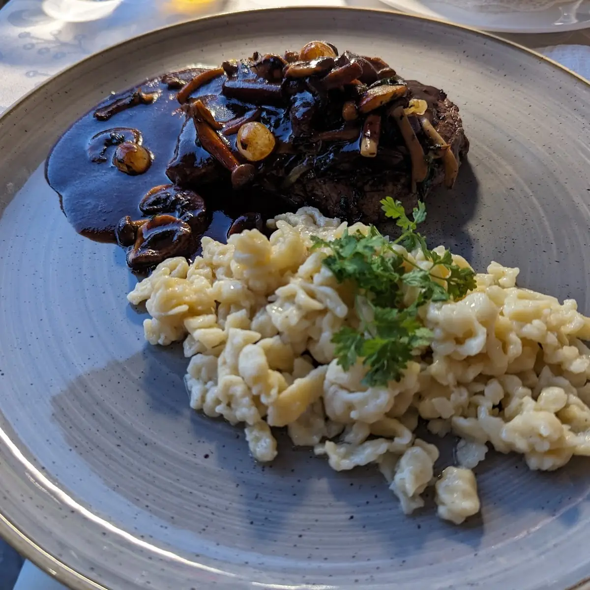 Entrcote Mit Spätzle