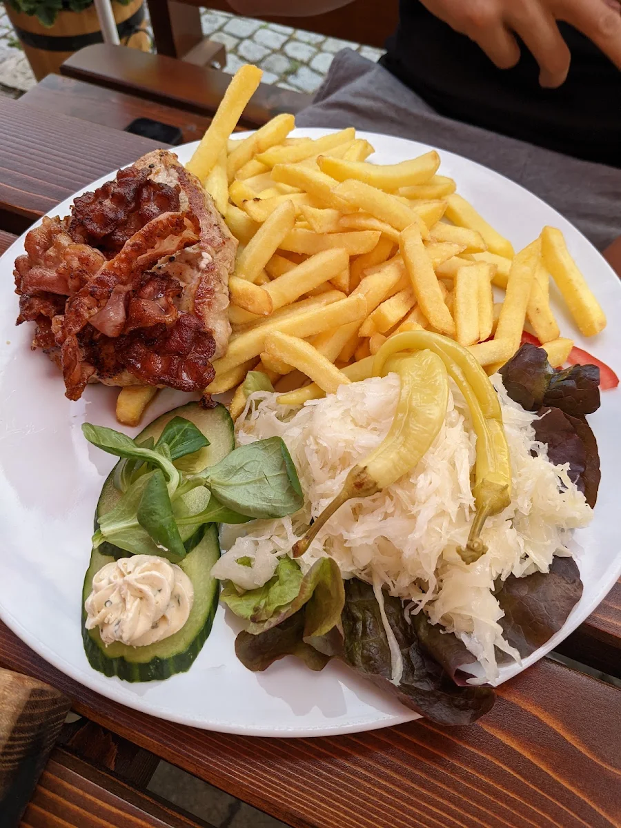 Schweinenackensteak Mit Speck