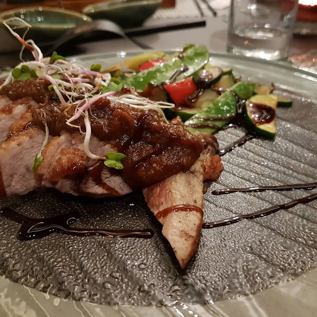 Entenbrust Mit Malapaste Gemüse Und Reis