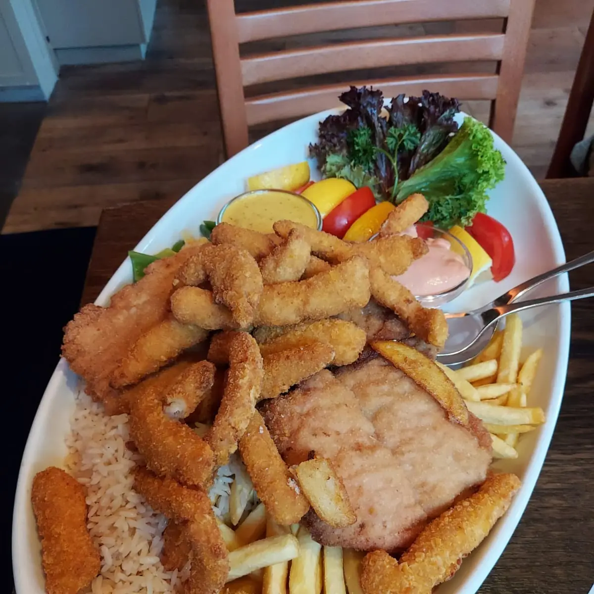 Schnitzelplatte Für 2 Personen A