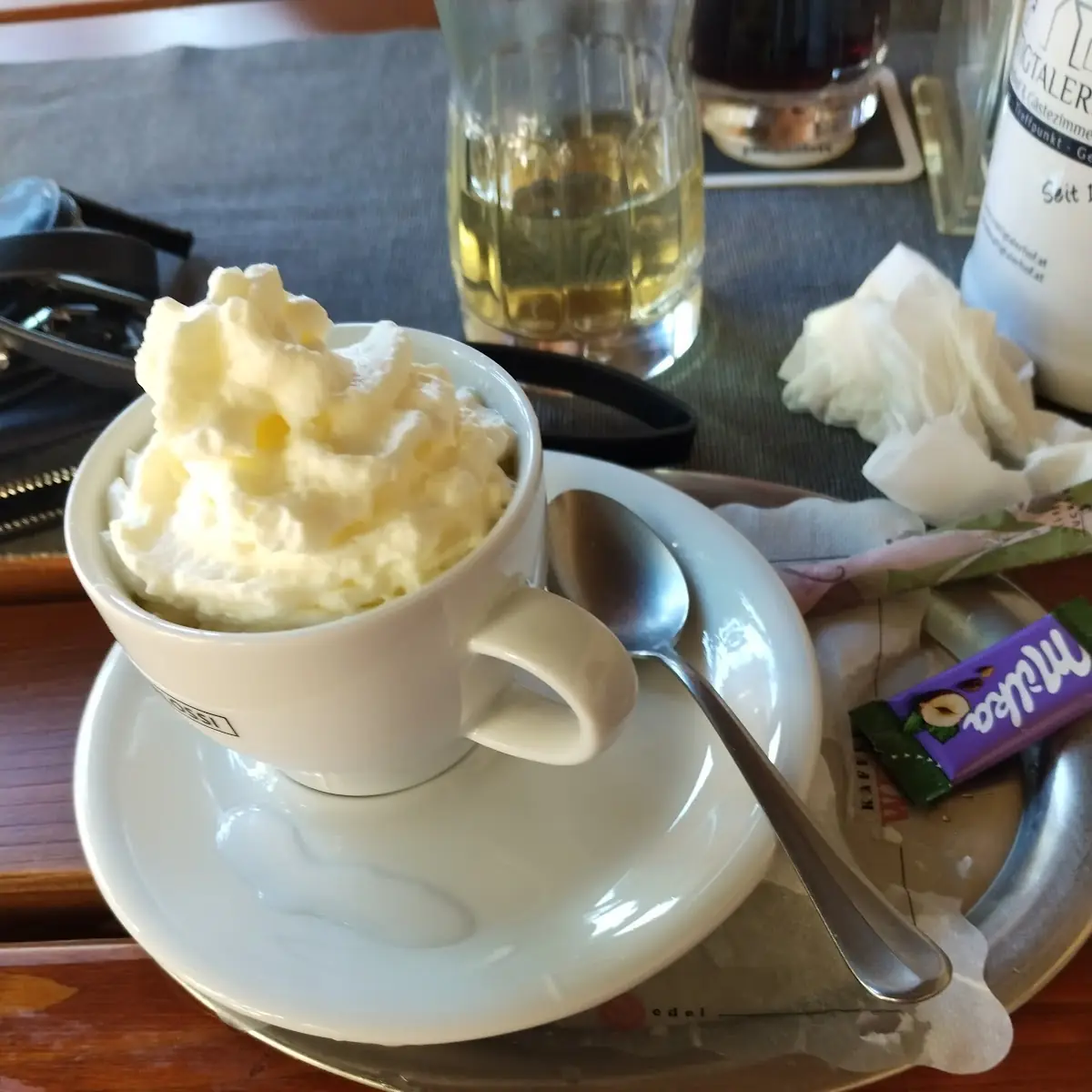 Cappuccino Mit Schlag