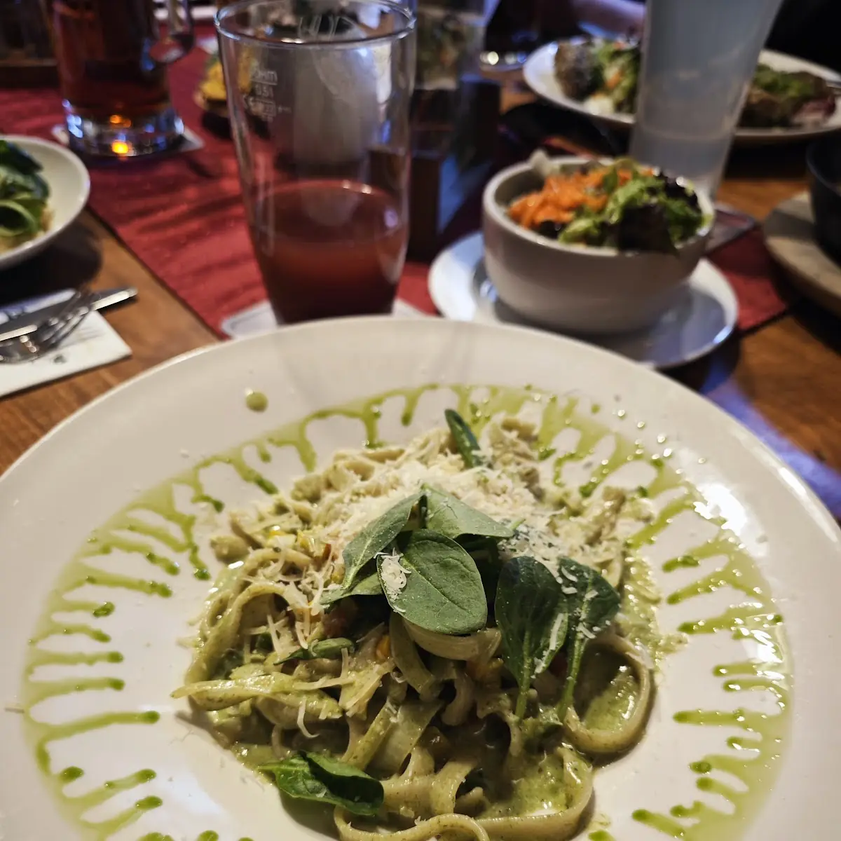 Tagliatelle Mit Blattspinat