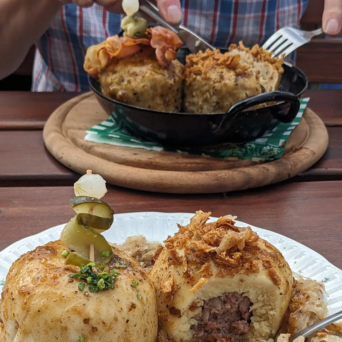 Selchfleischknödel Grammelknödel