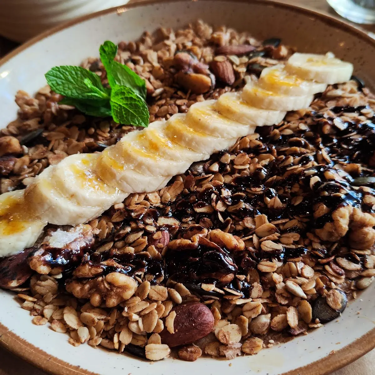 Schoko-bananen-porridge