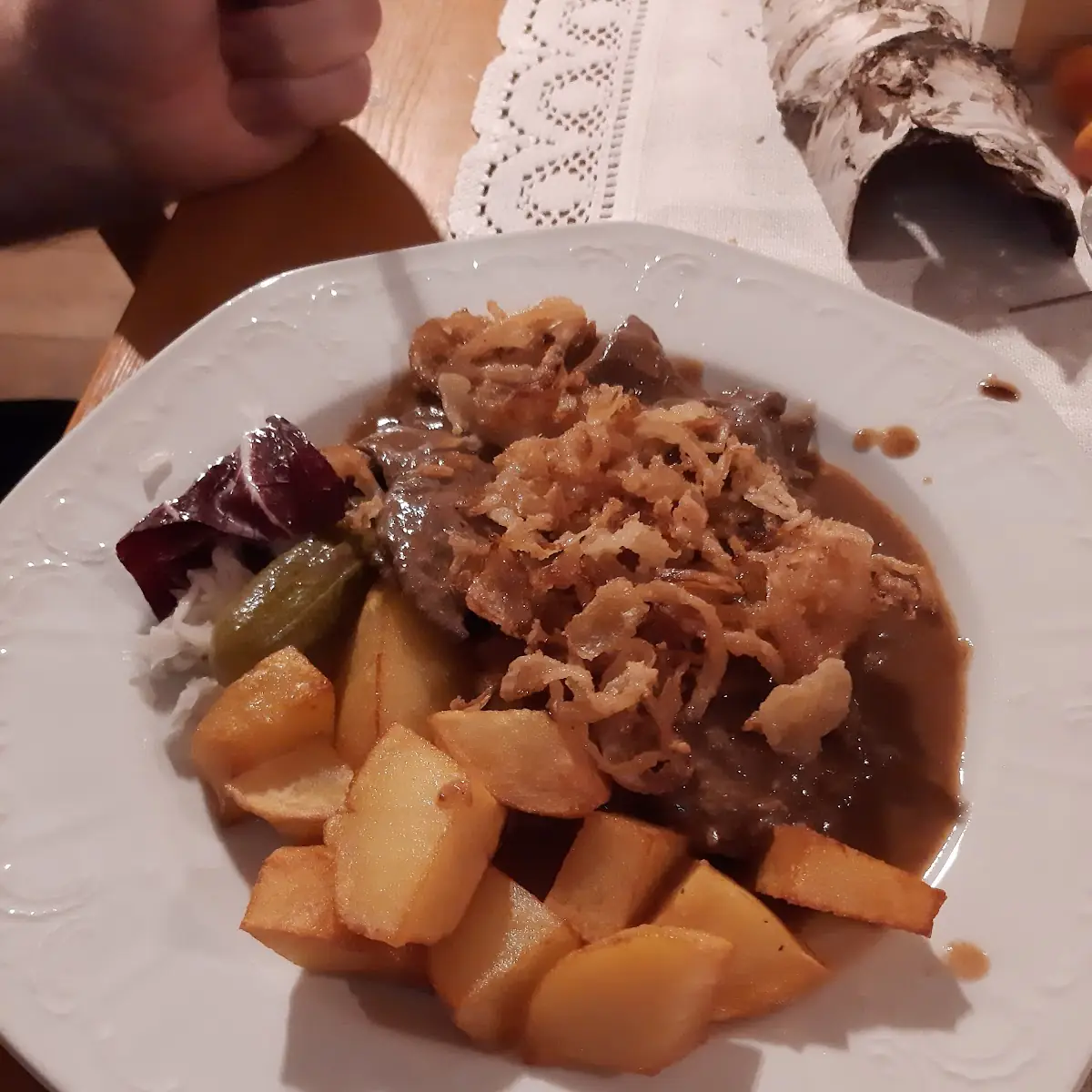 Zwiebelrostbraten Mit Bratkartoffeln