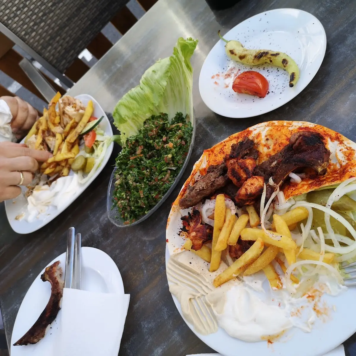 Grilplatte Mit Taboule