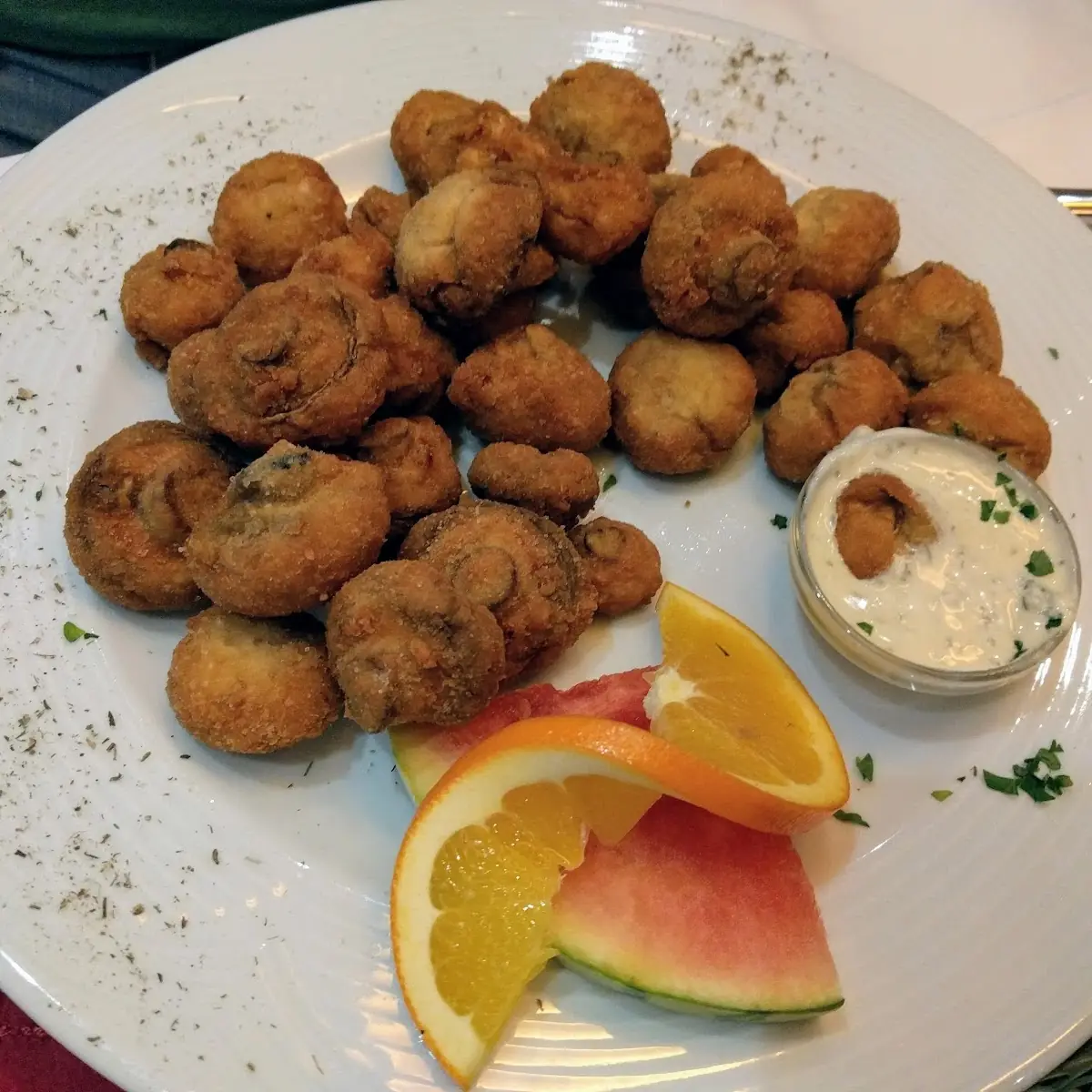 Gebackene Champignons