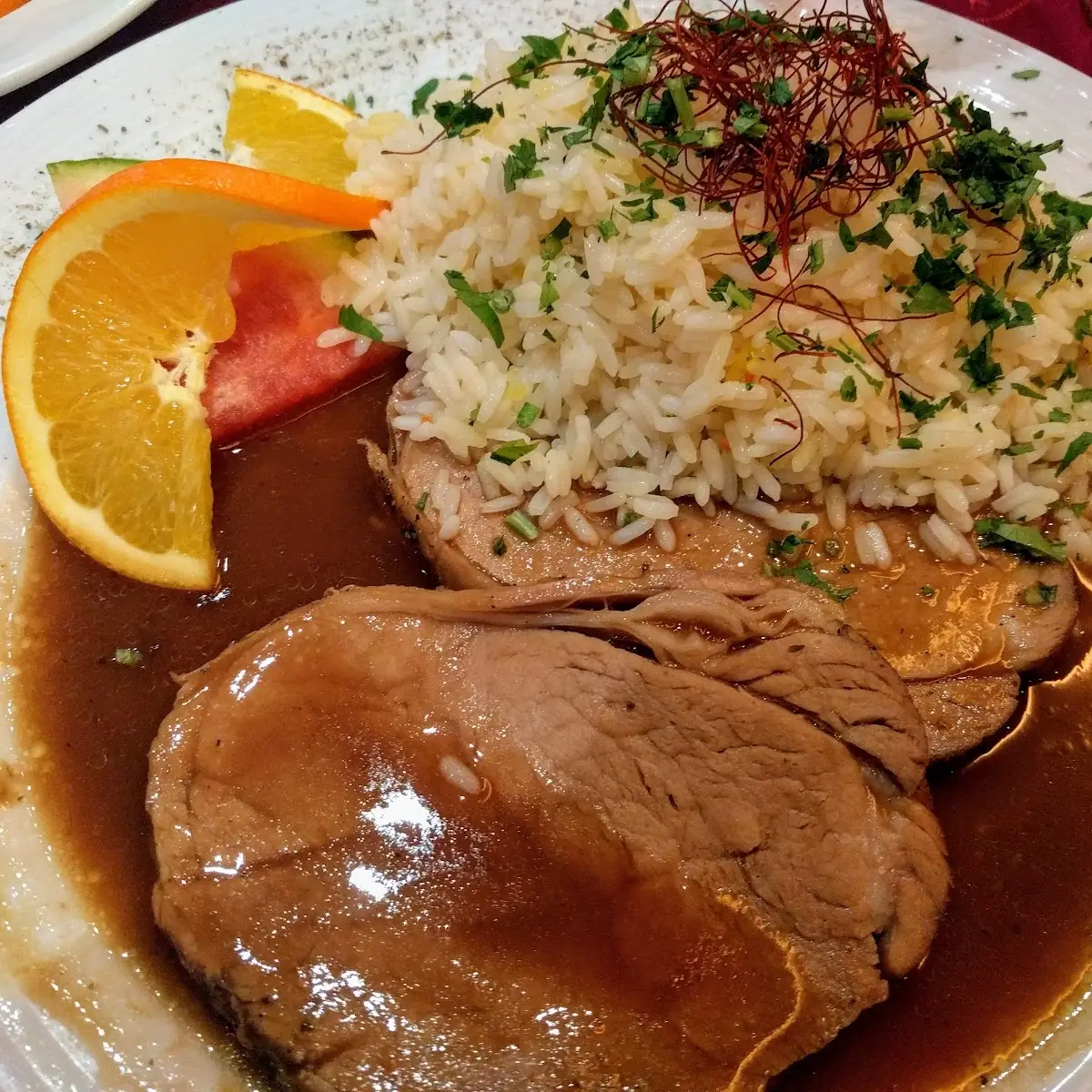 Kalbsbraten Mit Reis