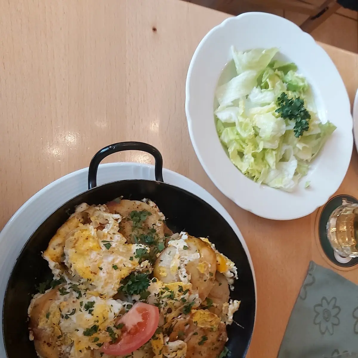 Geröstete Knödel Mit Ei