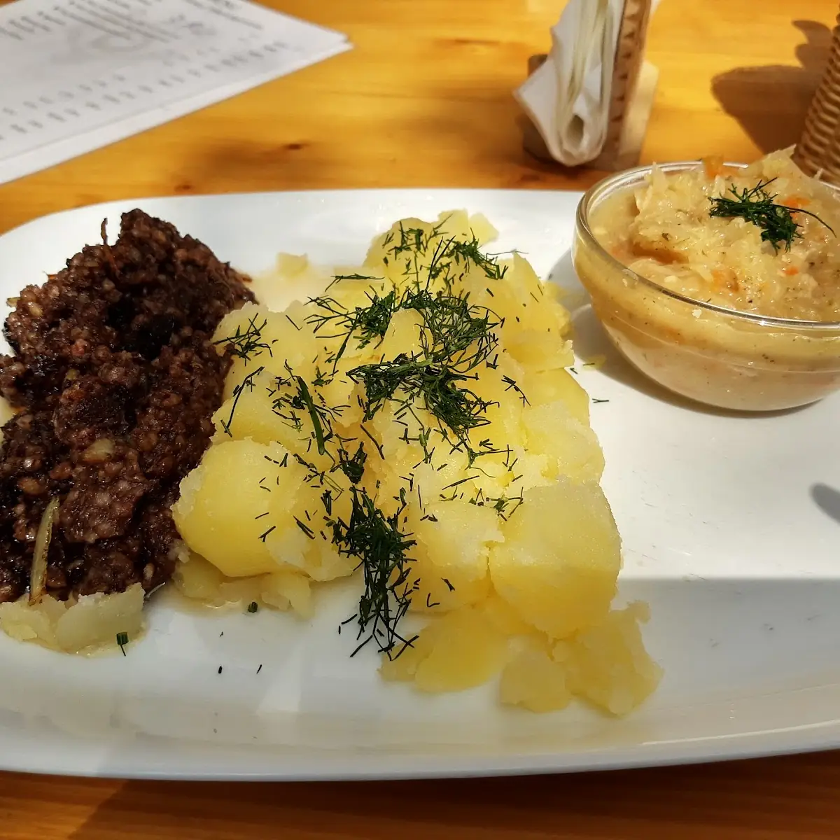 Kaszanka Ziemniaki Kapusta