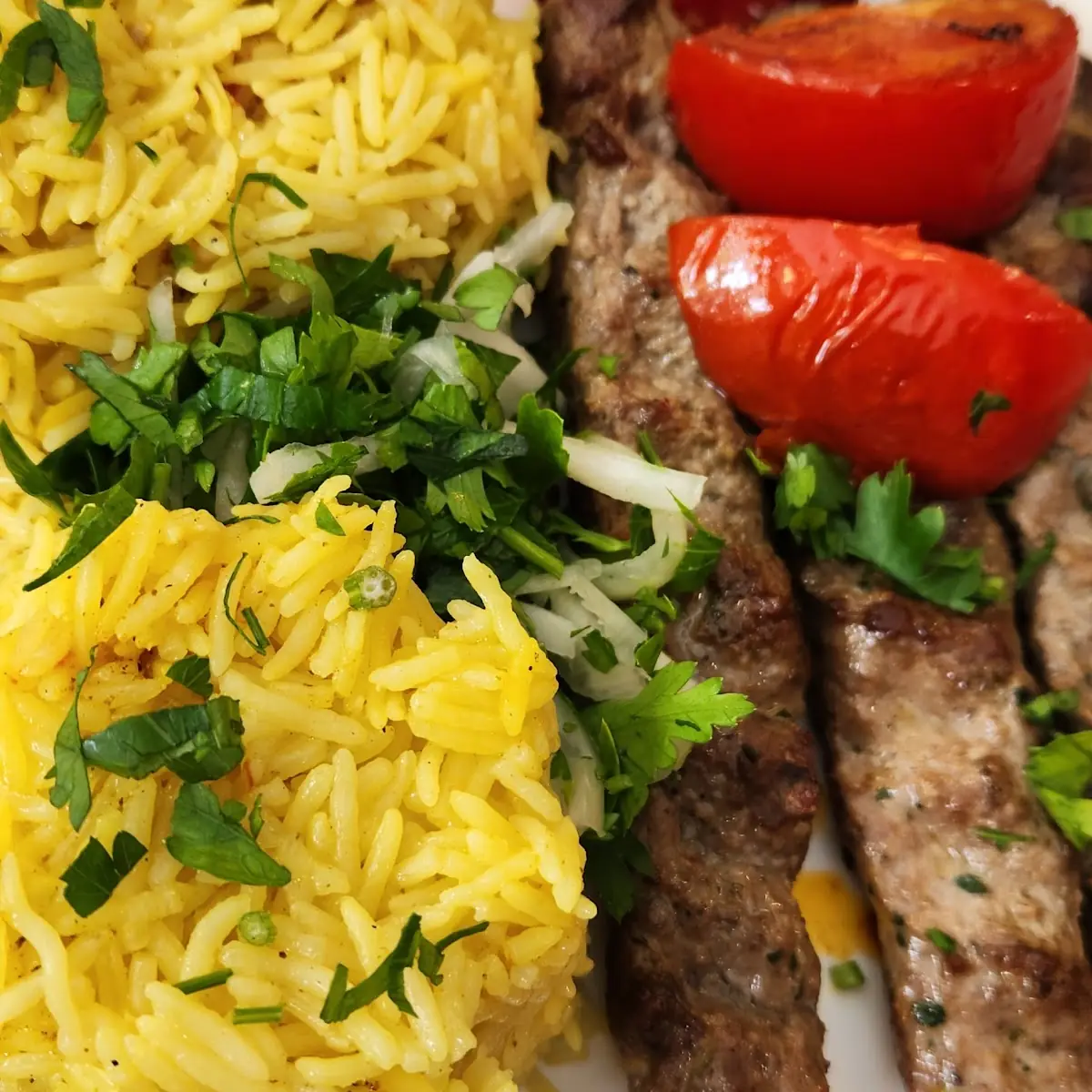 Kebab Spieße Mit Reis