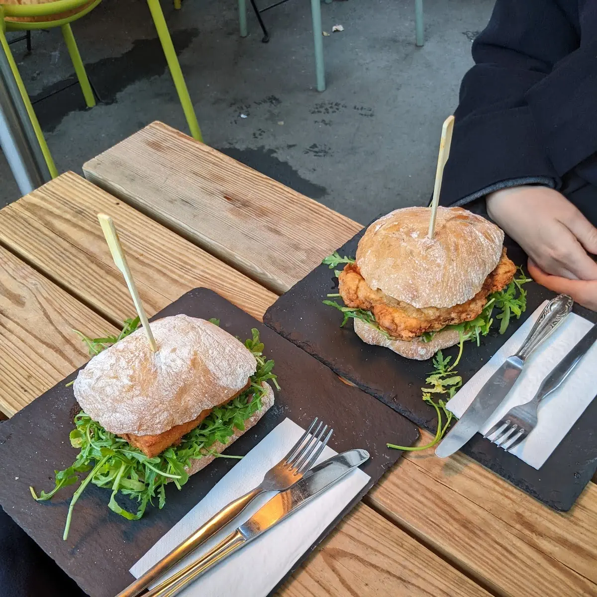 Crispy Feta Sandwich & Crispy Chicken Sandwich