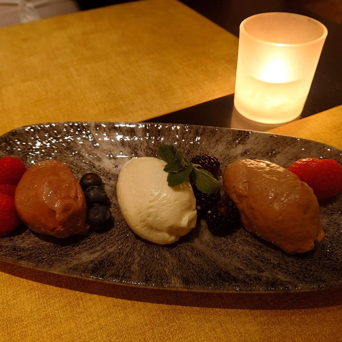 Dreierlei Eissorbet